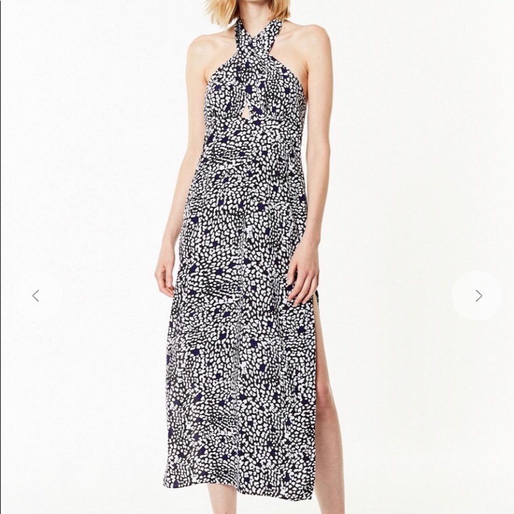 Brand new Karen Millen leopard halter neck maxi